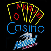 Natural Light Poker Casino Ace Series Beer Sign Neon Sign