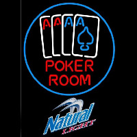 Natural Light Poker Room Beer Sign Neon Sign
