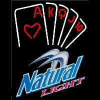 Natural Light Poker Series Beer Sign Neon Sign