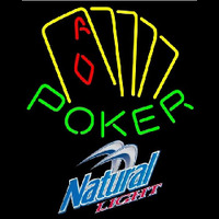 Natural Light Poker Yellow Beer Sign Neon Sign