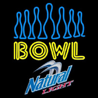 Natural Light Ten Pin Bowling Beer Sign Neon Sign