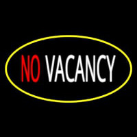 No Vacancy Oval Yellow Neon Sign