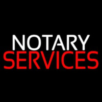 Notary Services Open Neon Sign