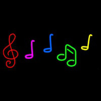 Notes Music Neon Sign