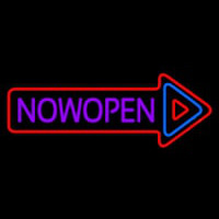 Now Open With Multicolor Arrow Neon Sign