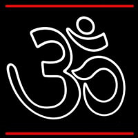 Om With Line Neon Sign