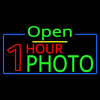 One Hour Photo Open Neon Sign