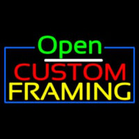 Open Custom Framing Neon Sign