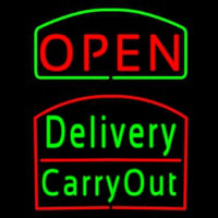Open Delivery Carry Out Neon Sign