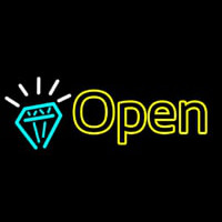 Open Diamond Neon Sign