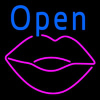 Open Lip Neon Sign
