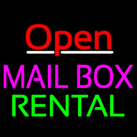Open Mailbo  Rental Neon Sign