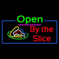 Open Pizza By The Slice Neon Sign