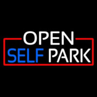 Open Self Park With Red Border Neon Sign