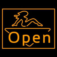 Open Strip Girl Neon Sign