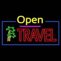 Open Travel Neon Sign