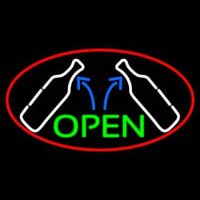 Open Wine Glass Neon Sign