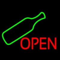 Open Wine Glass Neon Sign