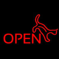 Open With Cat Neon Sign