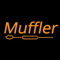 Orange Muffler With Logo Neon Sign