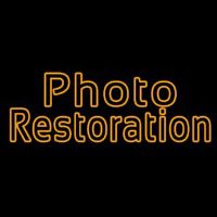 Orange Photo Restoration Neon Sign