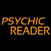 Orange Psychic Reader Neon Sign