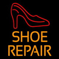 Orange Shoe Repair With Sandal Neon Sign