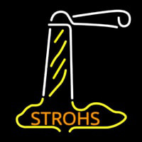 Orange Strohs Lighthouse Beer Sign Neon Sign
