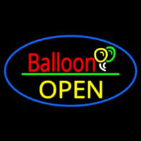 Oval Block Open Balloon Neon Sign