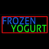 Oval Blue Green Frozen Yogurt Neon Sign