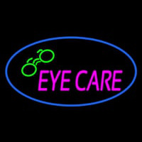 Oval Eye Care Logo Neon Sign