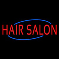 Oval Hair Salon Neon Sign