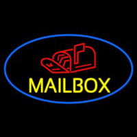 Oval Mailbo  With Logo Neon Sign