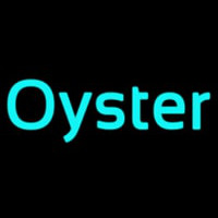 Oysters Turquoise Neon Sign