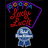 Pabst Blue Ribbon Lady Luck Series Beer Sign Neon Sign