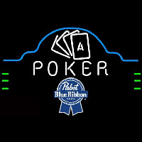 Pabst Blue Ribbon Poker Ace Cards Beer Sign Neon Sign