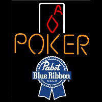 Pabst Blue Ribbon Poker Squver Ace Beer Sign Neon Sign