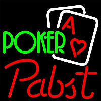 Pabst Green Poker Beer Sign Neon Sign