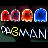 Pacman Game Neon Sign