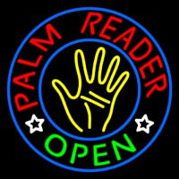 Palm Reader Open Circle Neon Sign