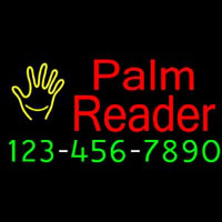 Palm Reader With Phone Number Neon Sign