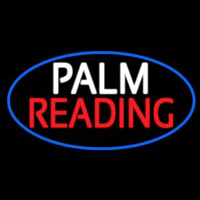 Palm Reading Blue Border Neon Sign