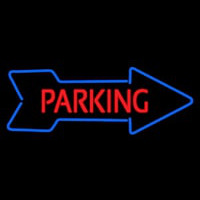 Parking With Arrow Neon Sign