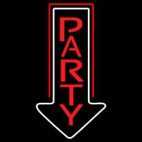 Party With Arrow 1 Neon Sign