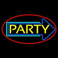 Party With Arrow 3 Neon Sign