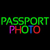 Passport Multi Color Photo Neon Sign
