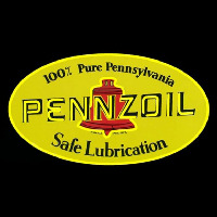 Pennzoil Logo Safe Lubrication Neon Sign