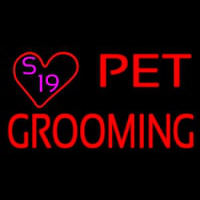 Pet Grooming With Heart Neon Sign