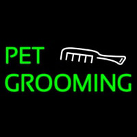 Pet Grooming With White Logo Neon Sign