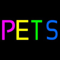 Pets Multicolored Neon Sign